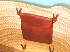 Handwoven Moroccan Basket Bag - Tan