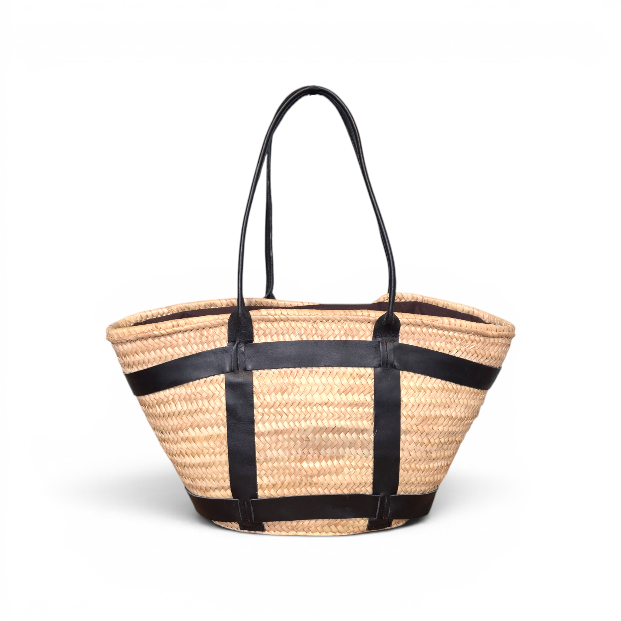 Leather Strapped French Market Bag