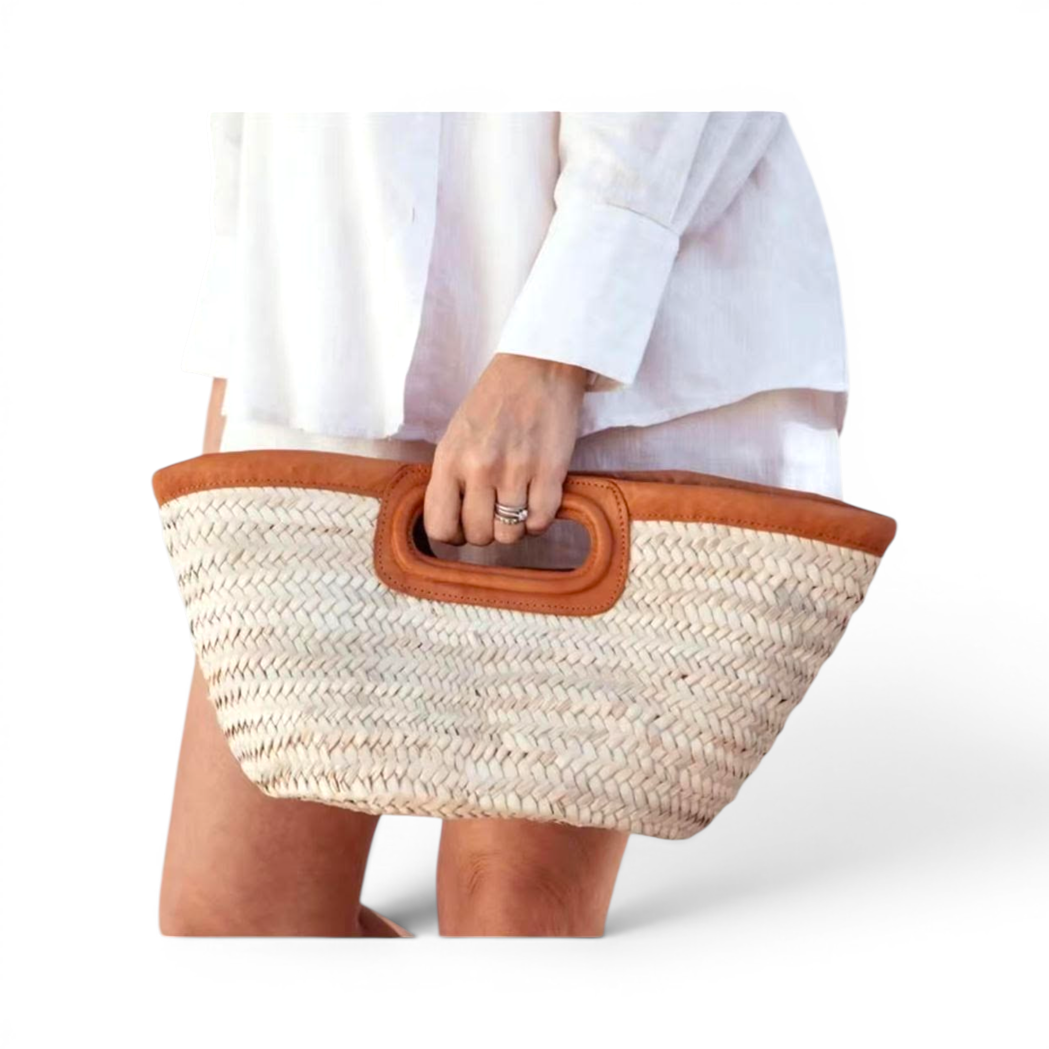 Handwoven Palm Leaf Clutch Bag