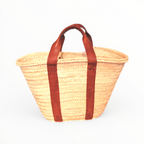 Handwoven Moroccan Basket Bag - Tan