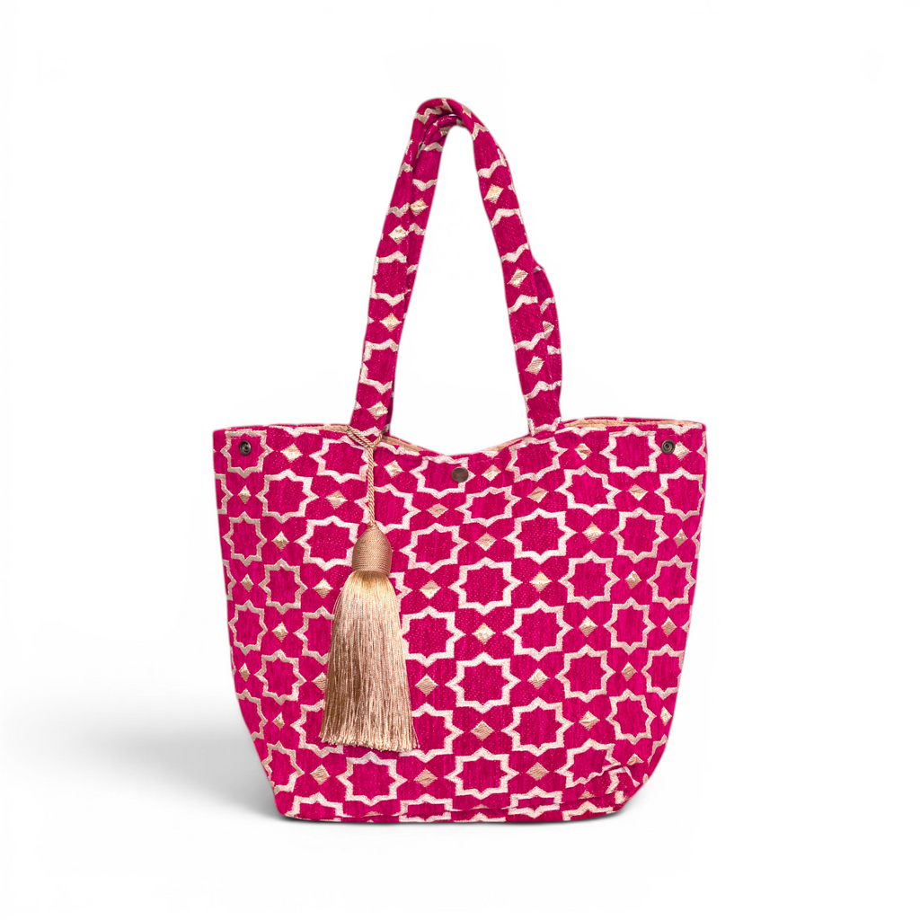 Moroccan Zellige Brocade Set - Pink