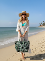 Moroccan Zellige Brocade Bag - Green
